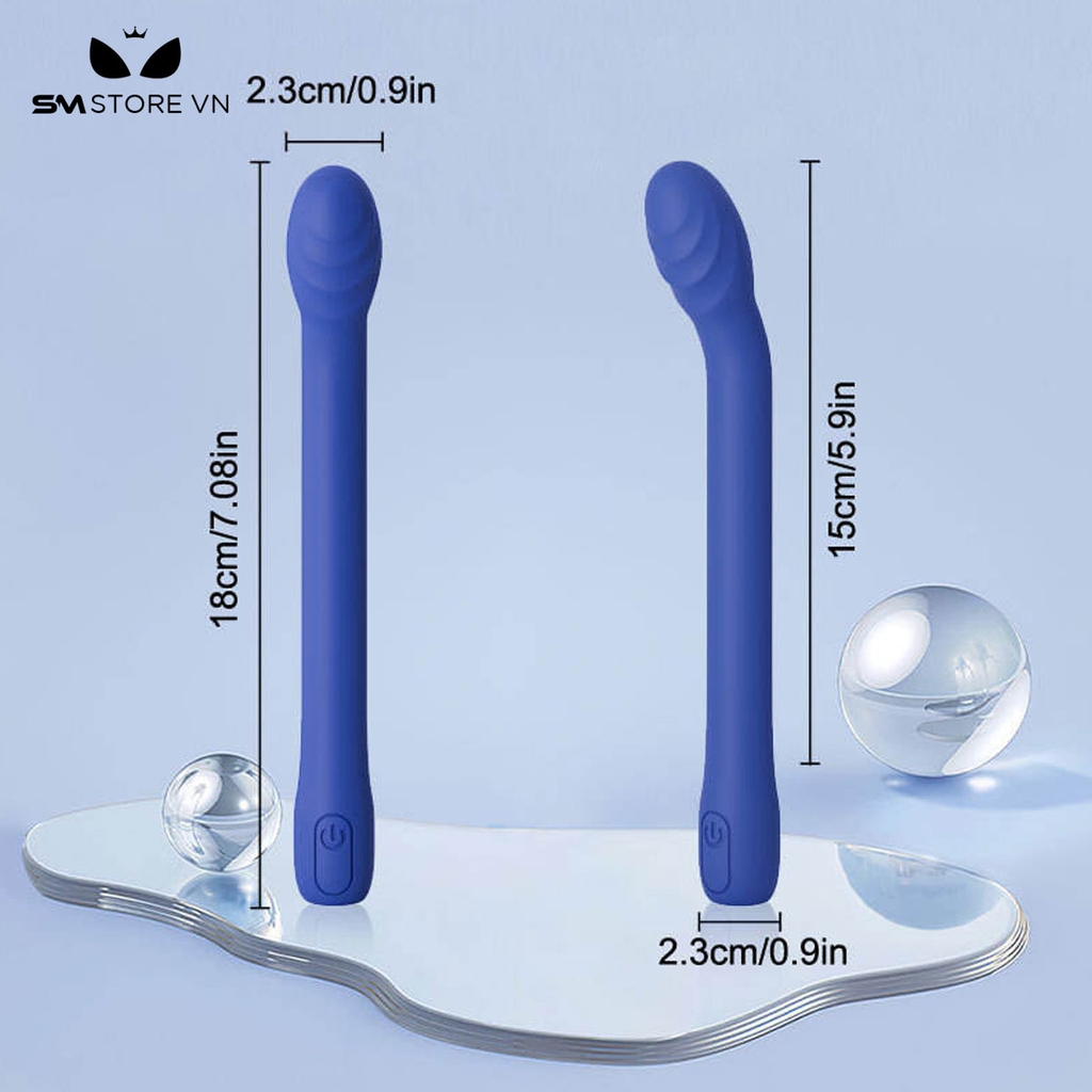 SMT1179 - Máy rung xanh silicon mềm có 10 tần số kích thích điểm G