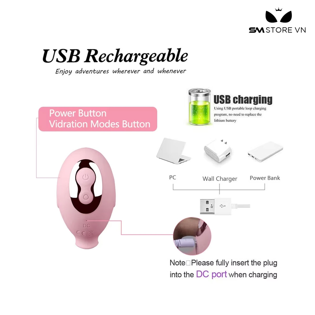 SMT2735 - Máy hút âm đạo có lưỡi liếm và 10 chế độ rung sạc điện