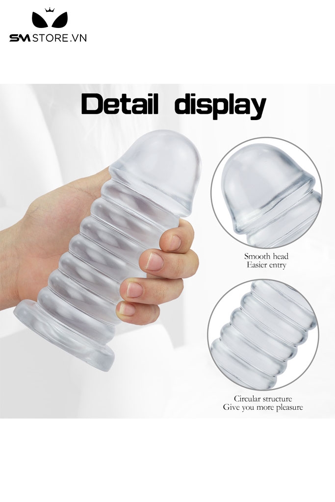 SMT2927 - Butt plug anal huge silicon có 8 tầng siêu to dài 16.5cm