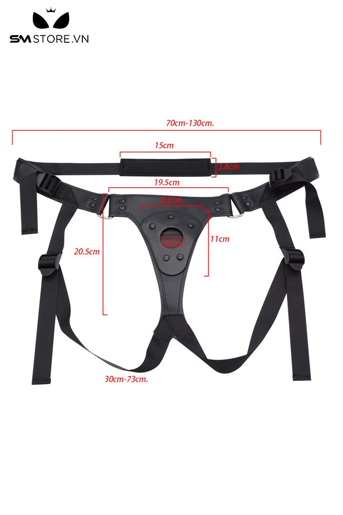 SMT1618 - Dương vật giả silicon liền quần có rung dài 13cm