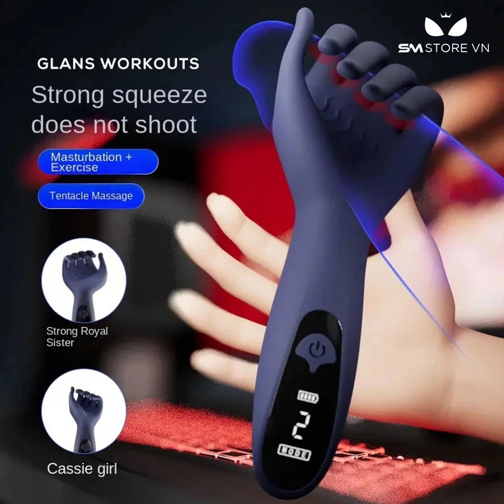 SMT1787 - Máy thủ dâm rung 9 tần số hình bàn tay chống thấm nước
