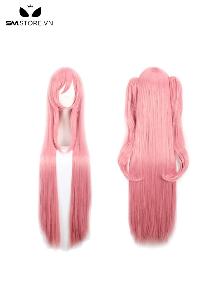 SMP163 - Tóc giả kẹp Kruse Pesci Queen hóa trang màu hồng dài 100cm