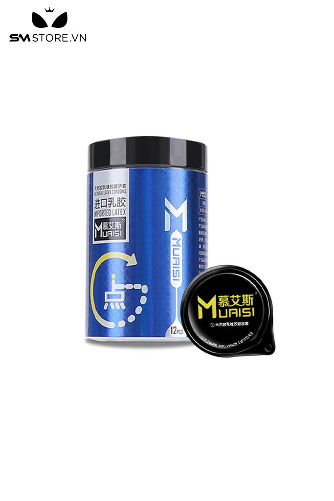 SMT385 - Bao cao su có gai siêu mỏng mịn nhiều gel hộp gồm 10 cái