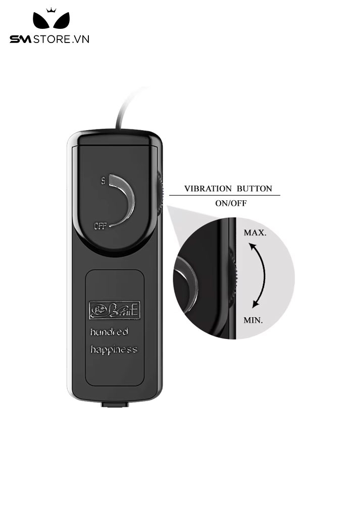 SMT507 - Trứng rung điều khiển có dây nối kẹp ti silicon dài 107mm