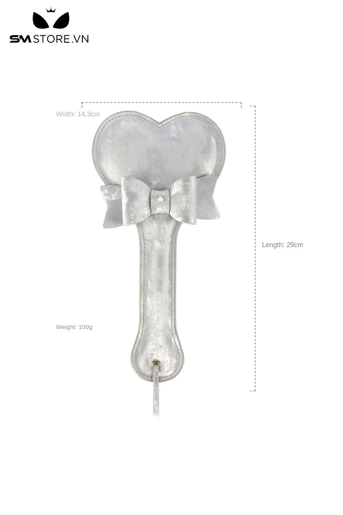 SMT1646 - Roi tình yêu paddle bằng nhung dài 29cm thiết kế trái tim