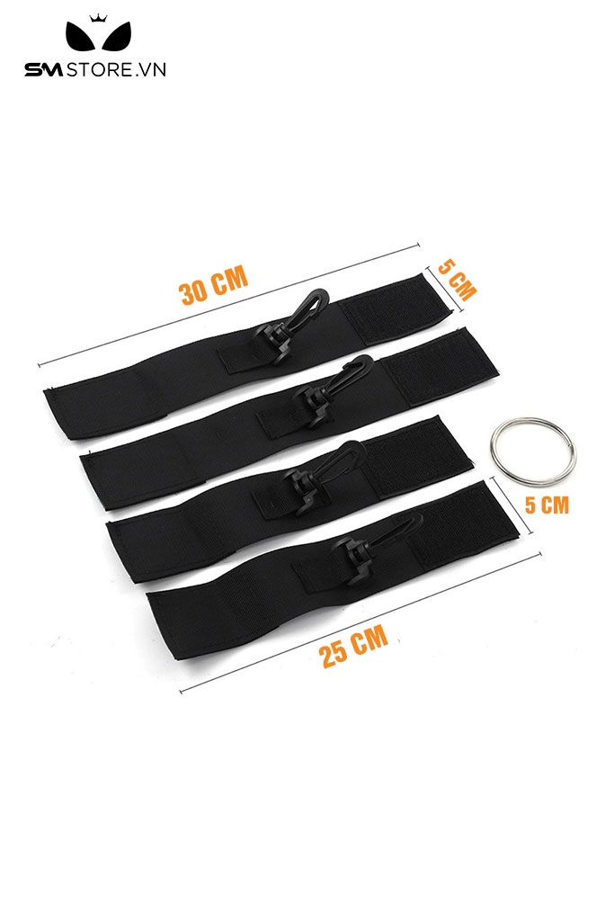 SMT278 - Còng tay tình yêu bộ khóa tay chân tình yêu chữ X chất liệu nylon