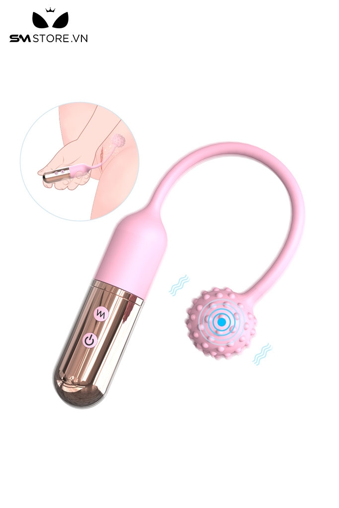 SMT1534 - Máy rung 2 đầu có gai có 9 chế độ sạc USB chống nước