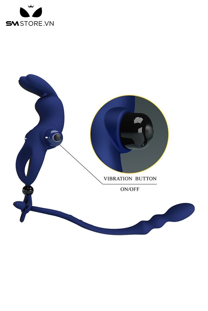 SMT2569 - Vòng rung dương vật kèm que rung hậu môn Pretty Love