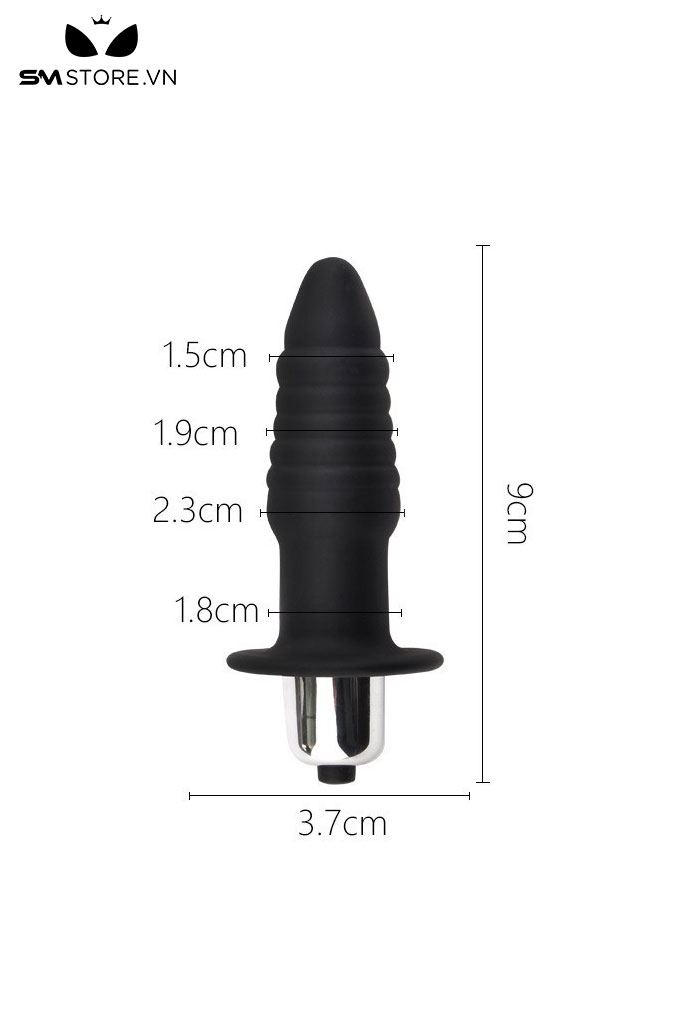 SMT2597 - Máy rung hậu môn nhọn có vân ngang dài 9 và 11cm