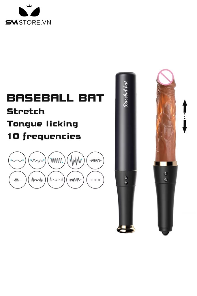 SMT1063 - Dương vật giả rung thụt liếm ngụy trang gậy bóng chày