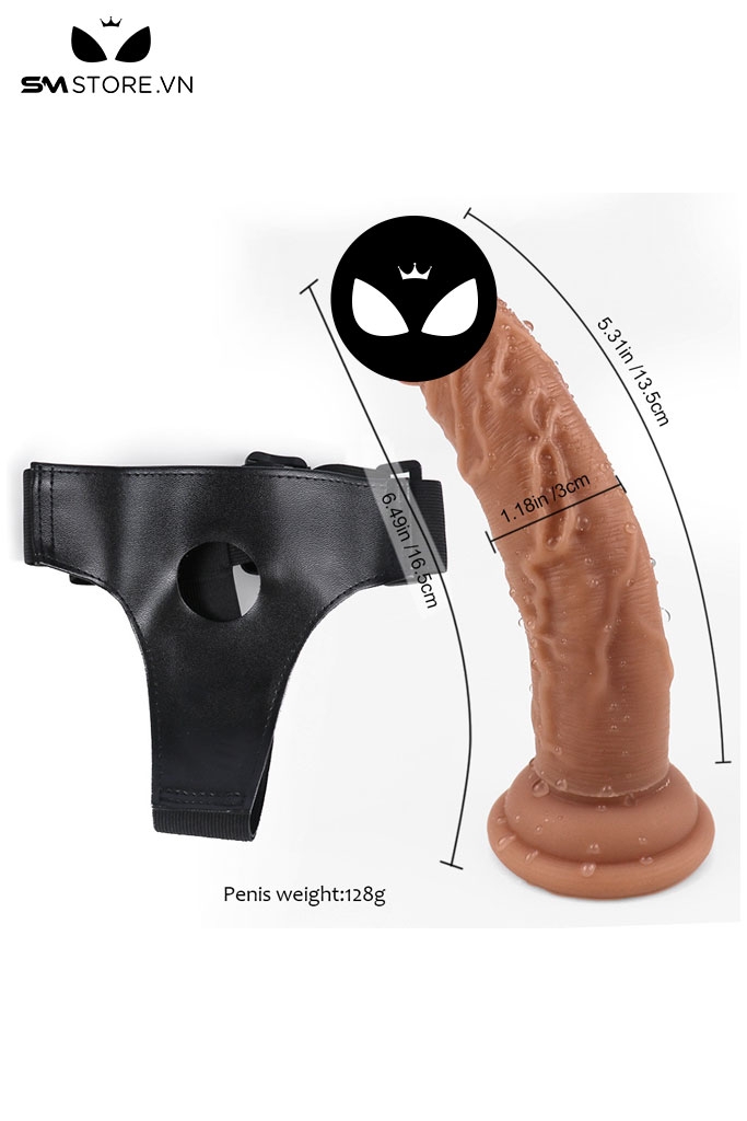 SMT1640 - Dương vật giả silicon dài 16.5cm có quần điều chỉnh được