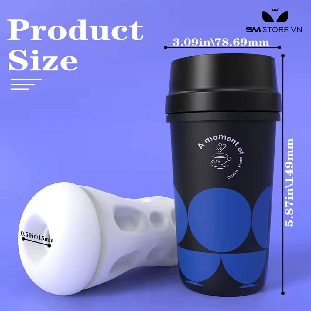 SMT2428 - Cốc thủ dâm silicon mềm dẻo ngụy trang cốc coffee 15cm