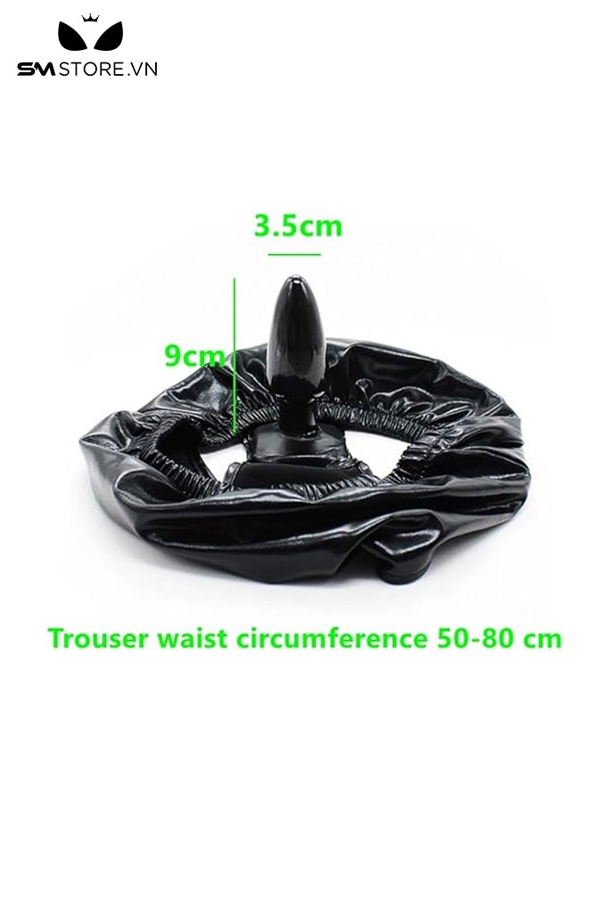 SMT963 - Phích cắm hậu môn silicon dài 9cm có quần da PU