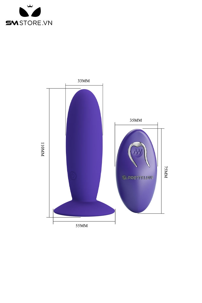 SMT2534 - Máy rung hậu môn silicon Pretty Love sạc điện dài 11cm