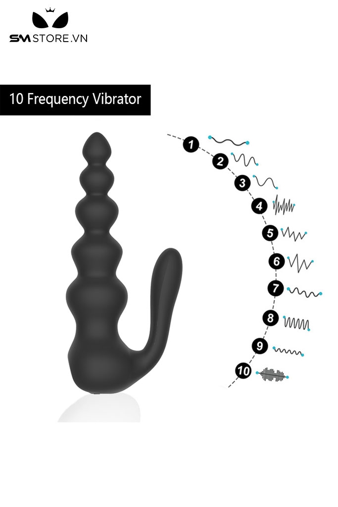 SMT1565 - Đồ chơi hậu môn điều khiển từ xa anal bead có 10 tần số