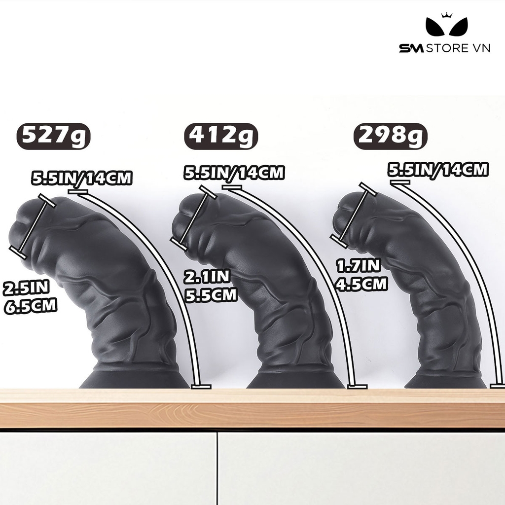 SMT2309 - Dương vật giả Châu Phi đế dính tường có 3 kích cỡ