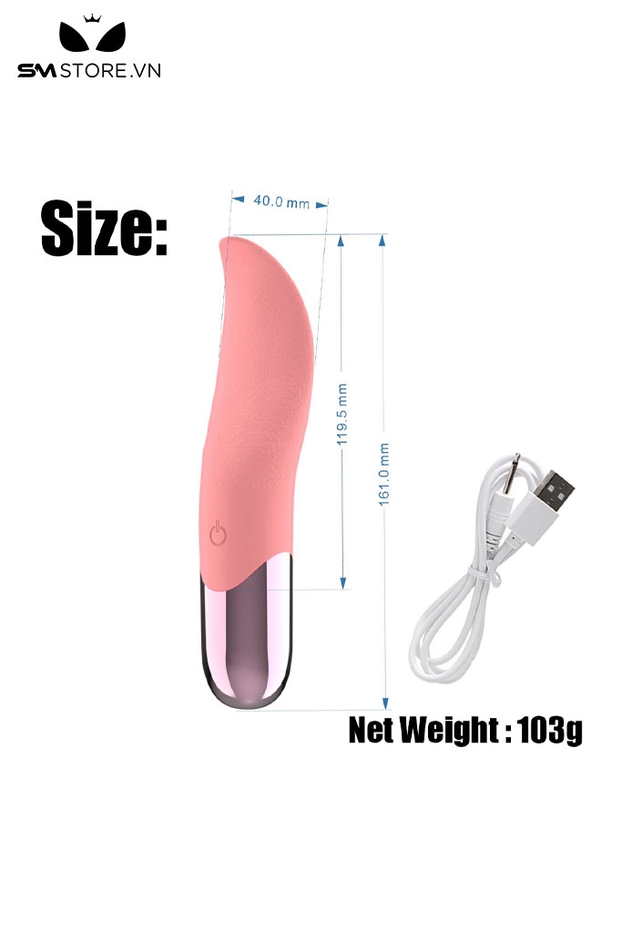 SMT1978 - Lưỡi rung tình yêu có 10 chế độ dài 16.1cm sạc điện