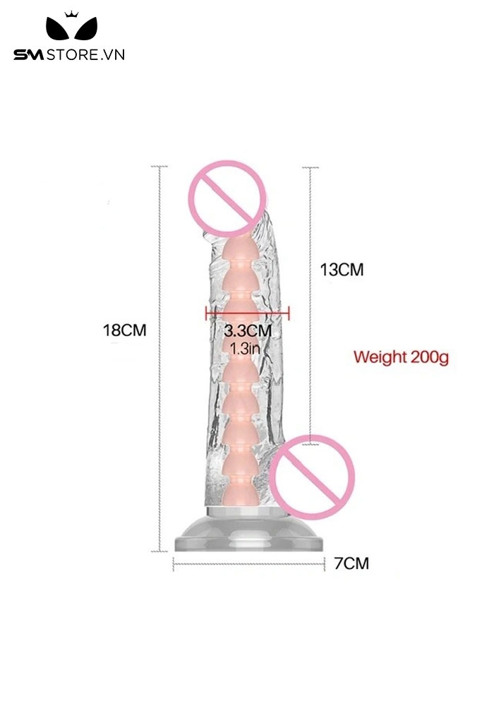 SMT1784 - Dương vật giả silicon có khớp bẻ cong ở trong dài 13cm
