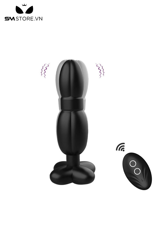 SMT1260 - Butt plug phích cắm hậu môn silicon có hoa dài 132mm