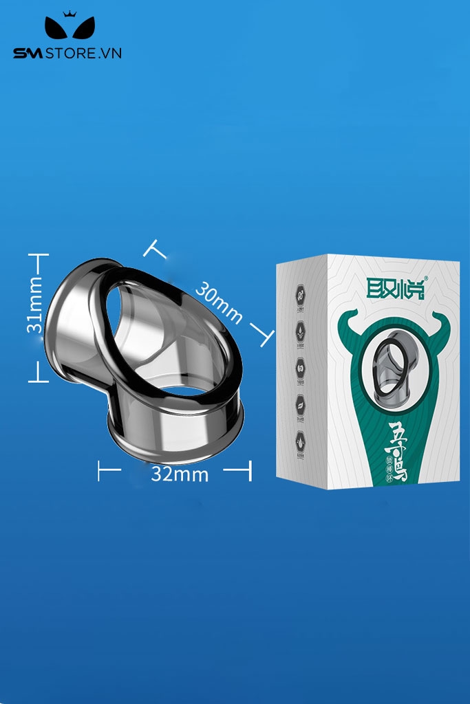 SMT799 - Vòng đeo dương vật silicon có rung màu đen dài 70mm