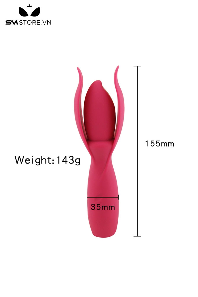 SMT1761 - Máy rung âm vật silicon 10 tần số sạc điện dài 15.5cm