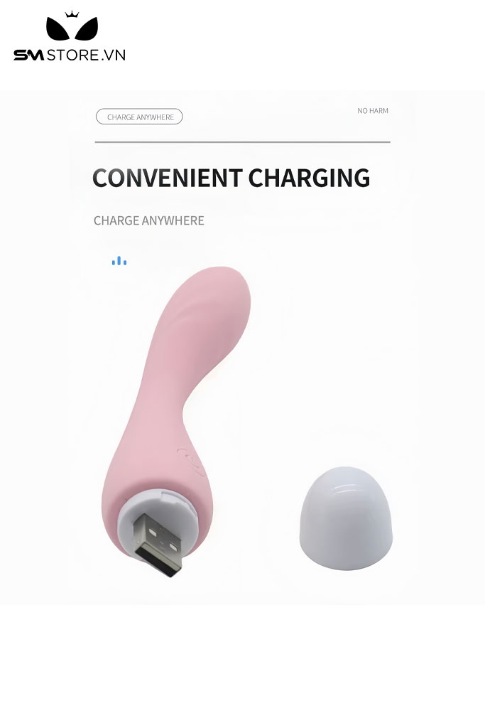 SMT2016 - Máy rung đầu dương vật cong có 10 chế độ dài 13cm