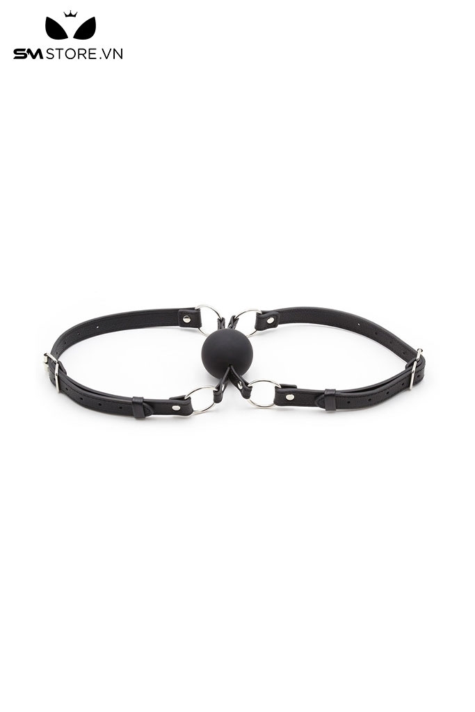 SMT224 - Khóa miệng ball gag silicon đôi màu đen