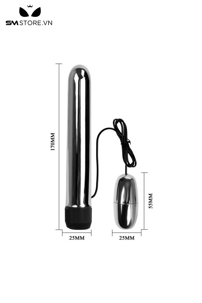 SMT1912 - Trứng rung đa chế độ mini điều khiển bằng nút bấm dài 17cm