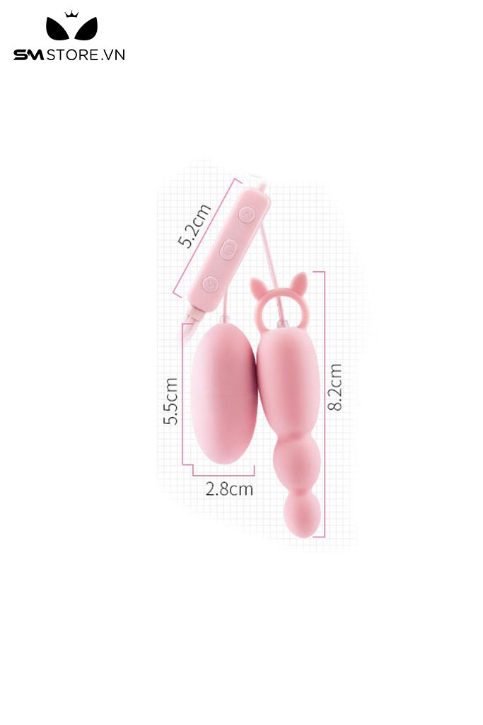 SMT154 - Máy rung đôi gồm trứng và lưỡi rung có dây cắm cổng USB