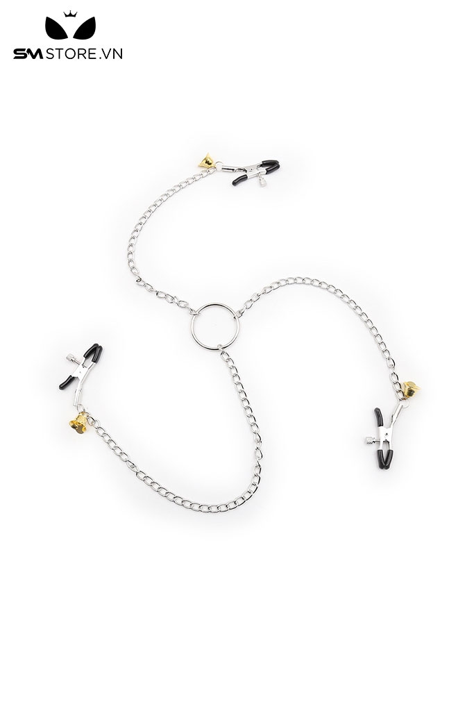 SMT367 - Bộ 3 kẹp ti & âm vật thiết kế dây xích mắt nhỏ gắn chuông