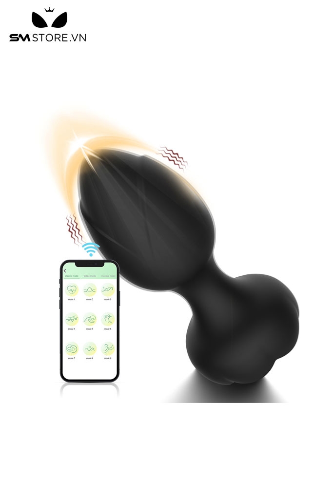 SMT2287 - Máy rung hậu môn đế hình hoa hồng dài 9.9cm sạc điện