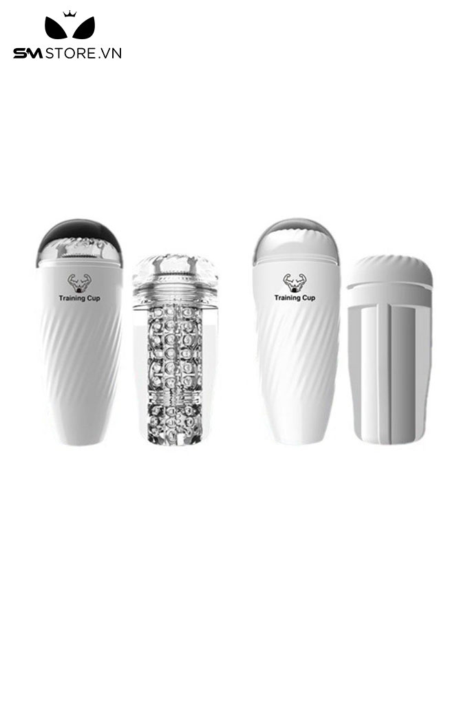 SMT1630 - Cốc thủ dâm silicon trong suốt mềm dài 18cm có thể tháo rời