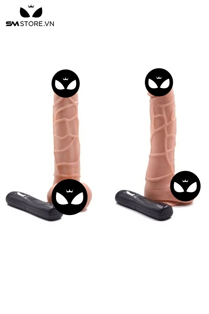SMT1891 - Dương vật giả có nhánh phụ rung nhiều cấp độ dài 20.7cm