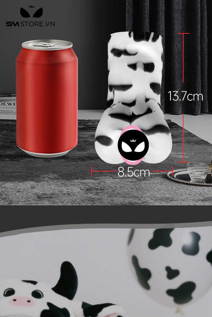 SMT3189 - Âm đạo giả silicon bò sữa dài 13.5cm có nhiều gai nổi trong