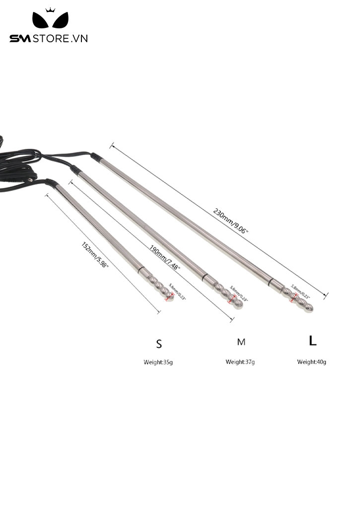 SMT2381 - Que rung sounding inox có 3 kích cỡ kèm sốc điện