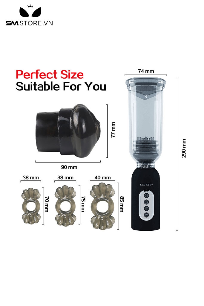 SMT766 - Máy tập dương vật với 5 chế độ rung 3 chế độ rên kèm âm thanh