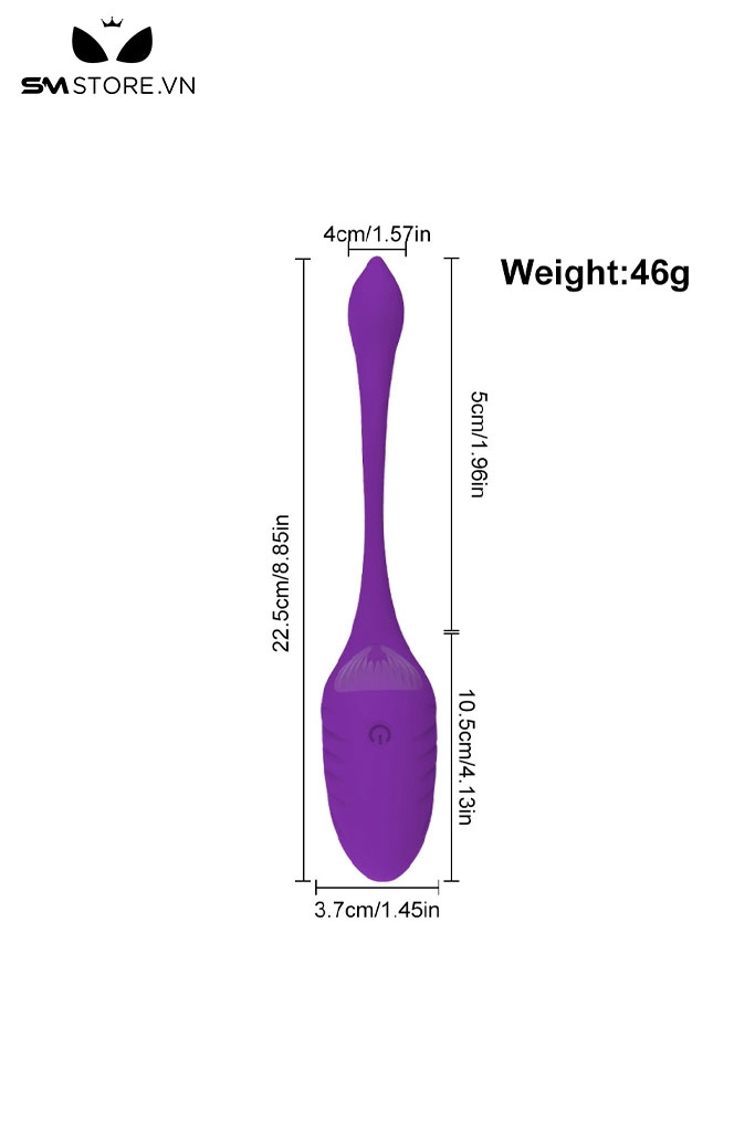 SMT2356 - Trứng rung 2 đầu điều khiển từ xa qua APP dài 22.5cm