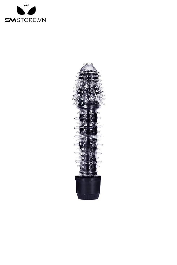 SMT716 - Dương vật giả silicon gai mềm có rung dài 17cm