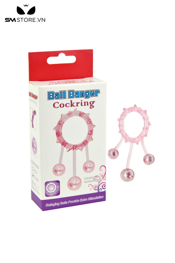 SMT1680 - Vòng đeo dương vật chống xuất tinh sớm có gai và bi