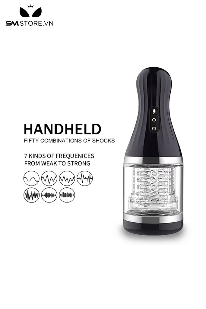 SMT2543 - Âm đạo giả silicon tự động xoay đảo chiều tự động dài 24cm