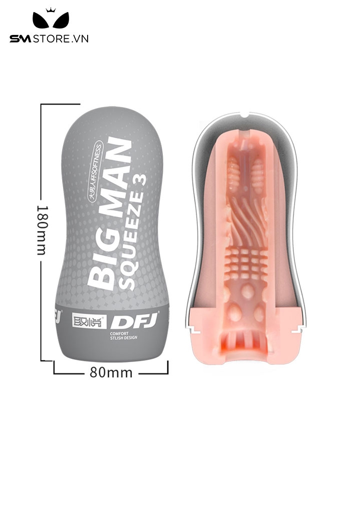 SMT1955 - Cốc thủ dâm big man có nhiều hạt nổi silicon dài 18cm