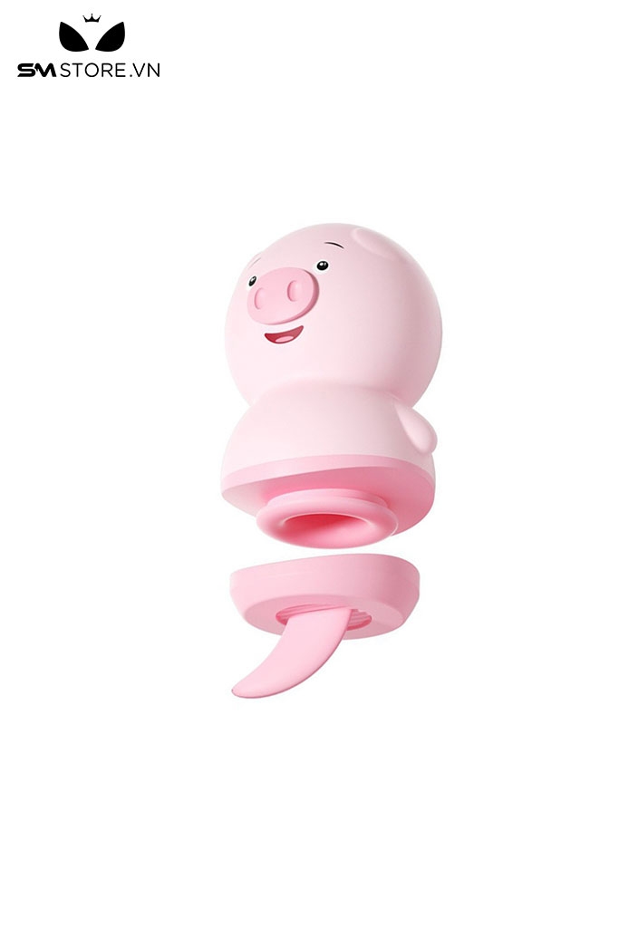 SMT508 - Lưỡi rung hình con heo kích thích điểm G dài 81mm màu hồng
