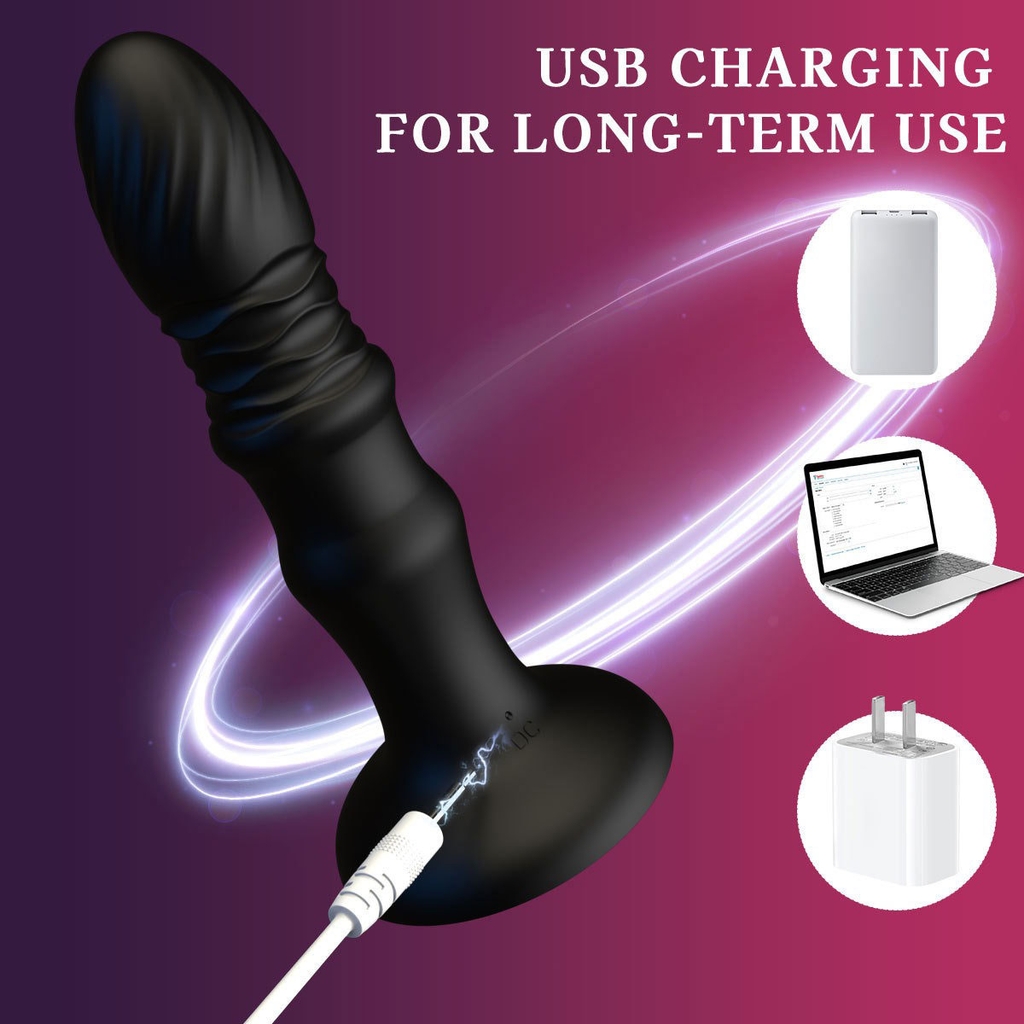 SMT4472 - Dương vật giả có 9 chế độ rung thụt đế dính tường sạc điện