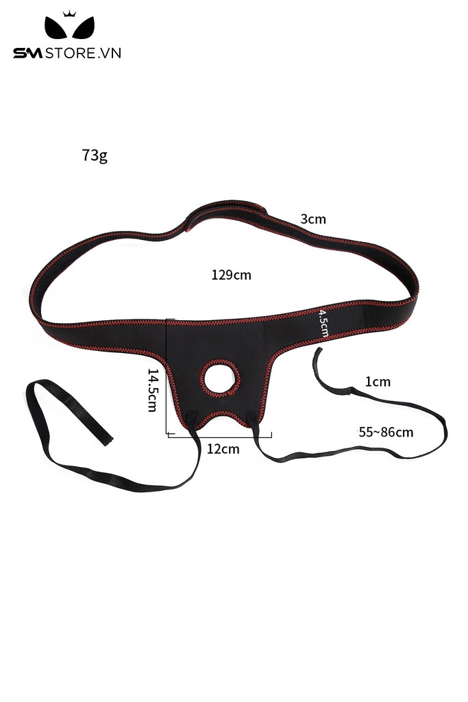 SMT1844 - Đai đeo dương vật vòng eo 129cm có băng dính