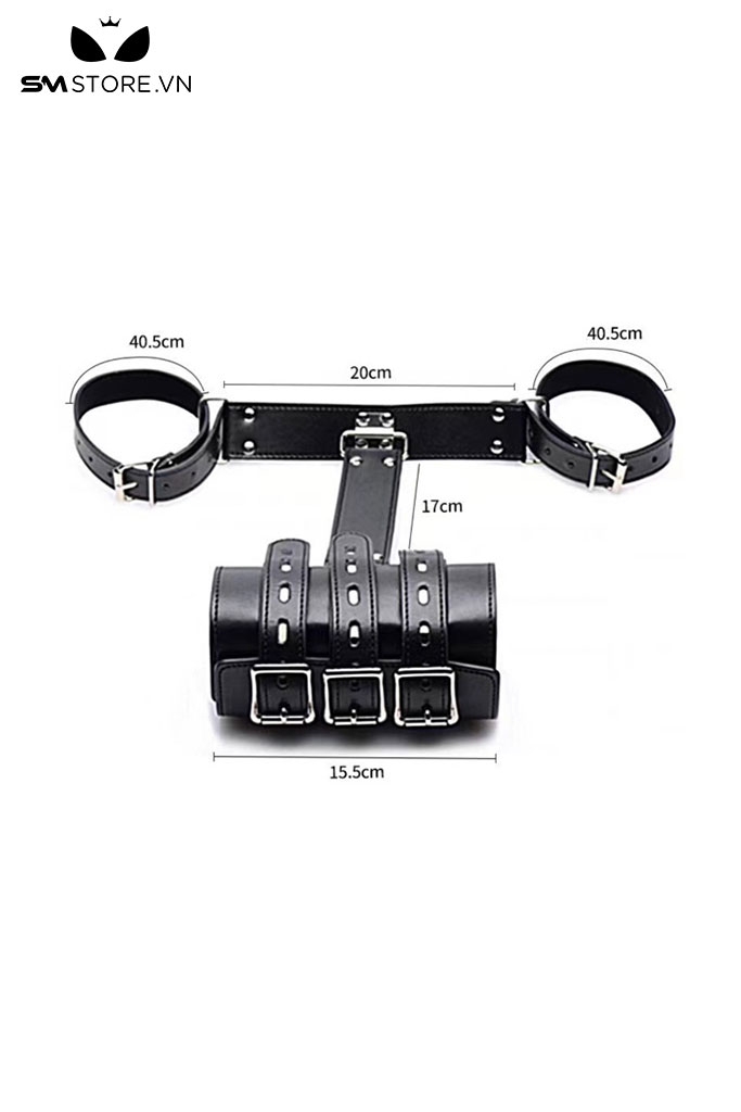 SMT590 - Bộ cố định tư thế khóa tay da PU màu đen dài 61cm