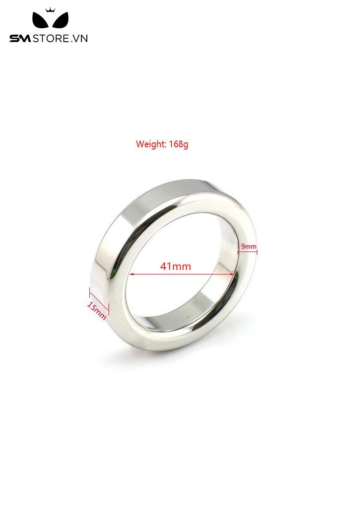 SMT560 - Vòng đeo dương vật inox bản vuông trơn nhẵn với 4 size