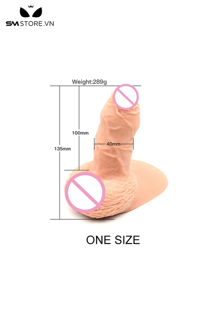 SMT2877 - Dương vật giả khủng lồ đường kính 4cm có đế gắn tường