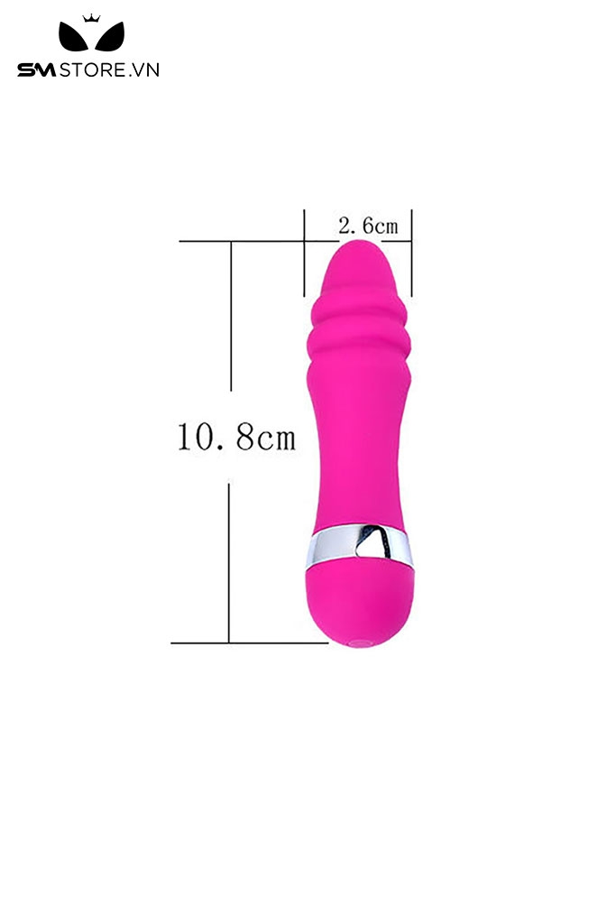SMT504 - Trứng rung tình yêu mini bỏ túi đầu khấc màu hồng dài 10.8cm