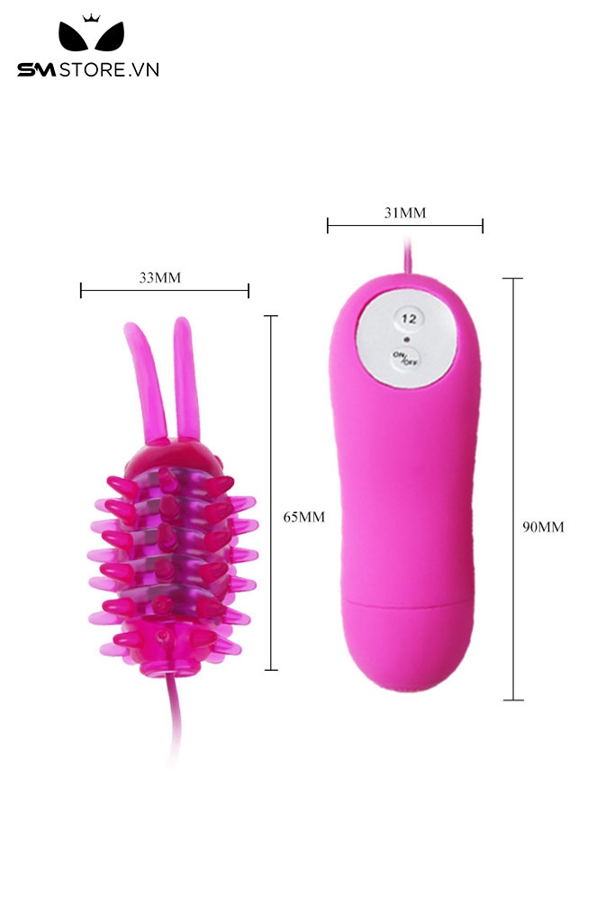SMT2547 - Trứng rung cực mạnh có 12 chế độ và có gai dài 65mm