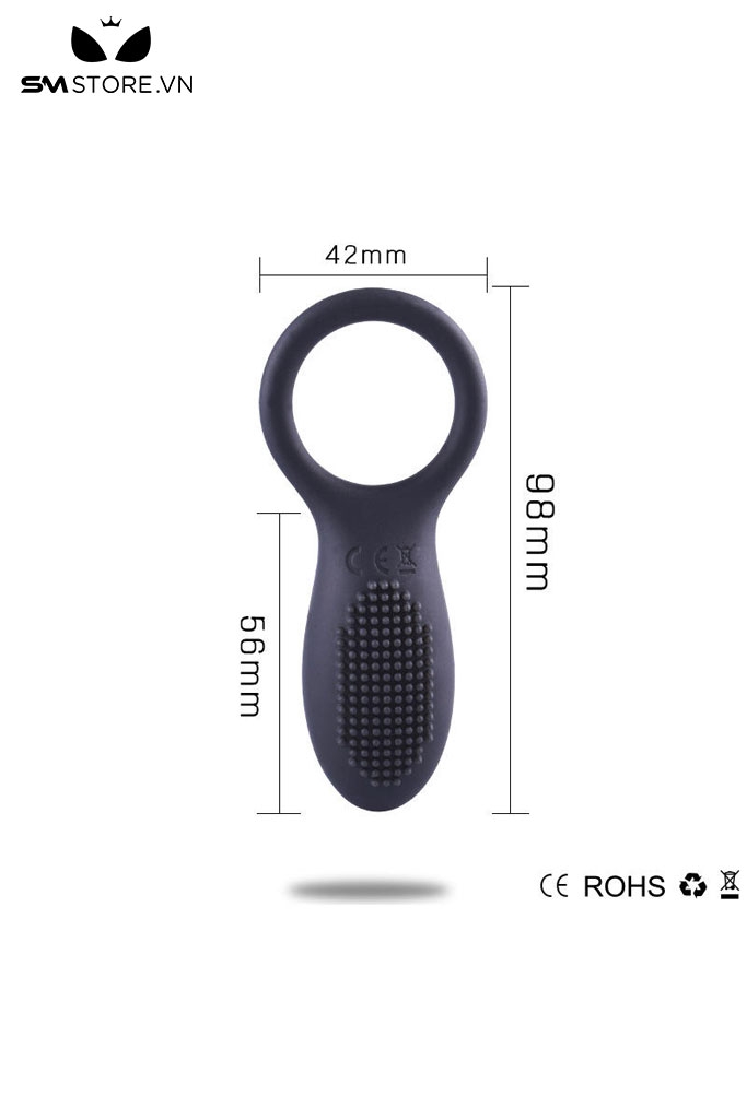 SMT787 - Vòng rung đeo dương vật kéo dài thời gian dài 9.8cm